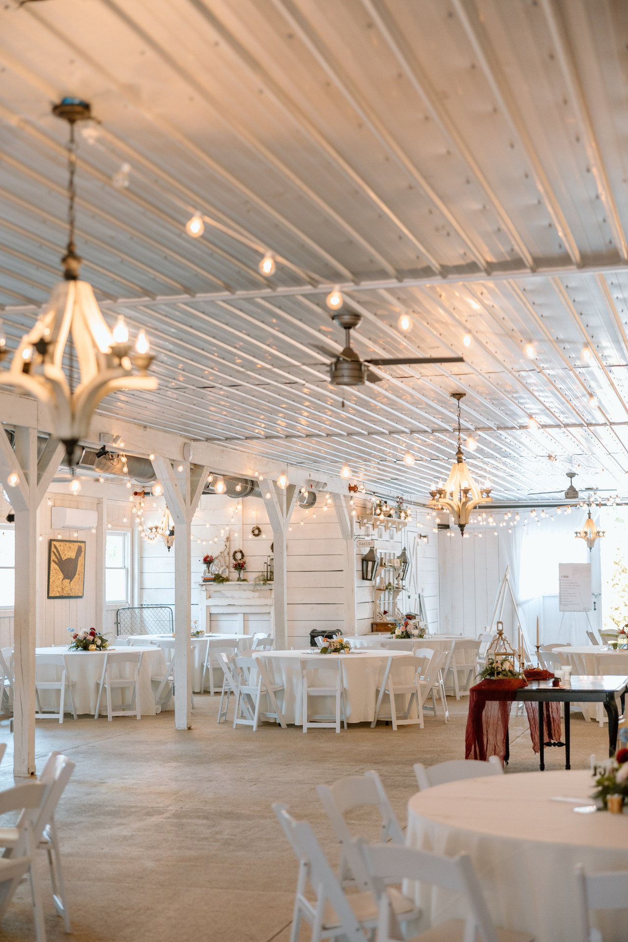 Personalized barn wedding ceremony details in North Georgia, including rustic decor and unique couple rituals