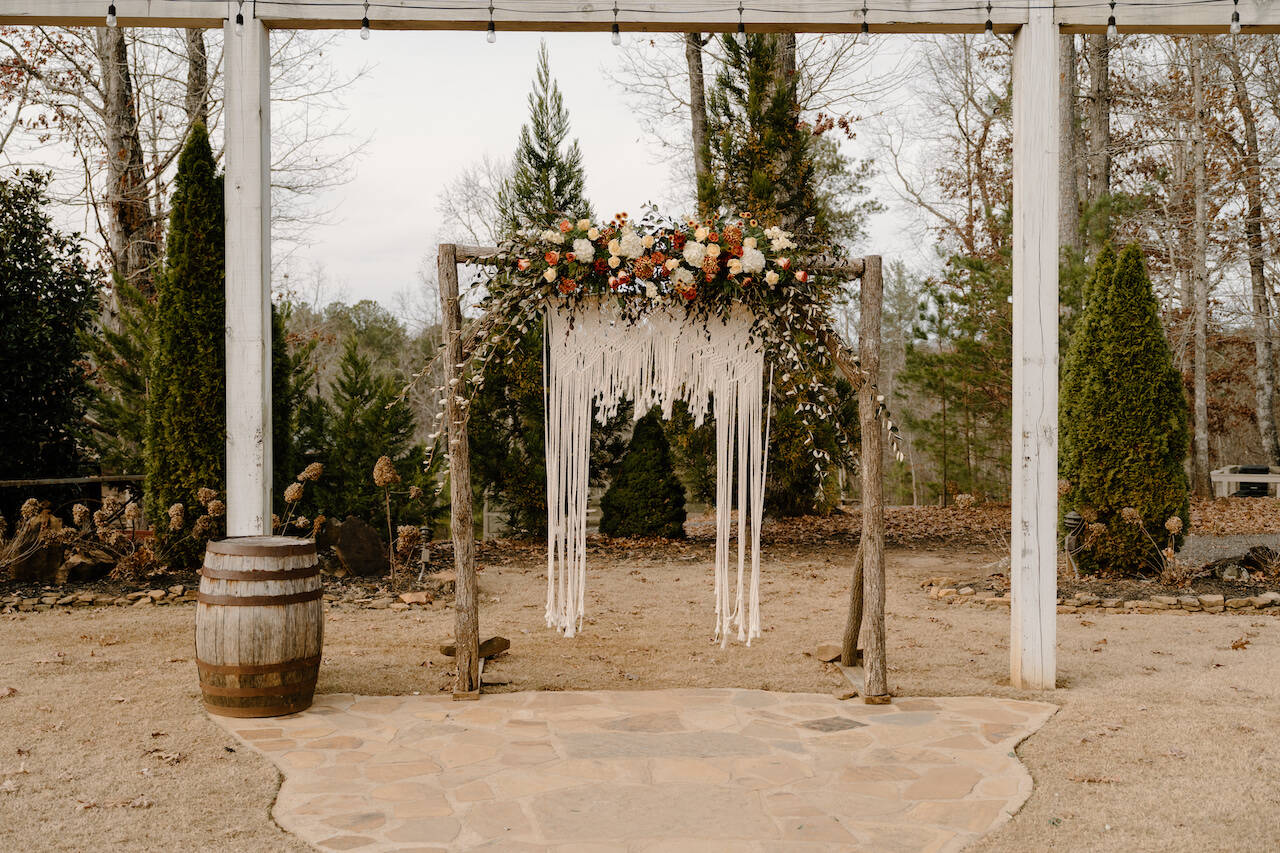 Sunday wedding celebration in Dawsonville with happy couples and scenic Georgia venue