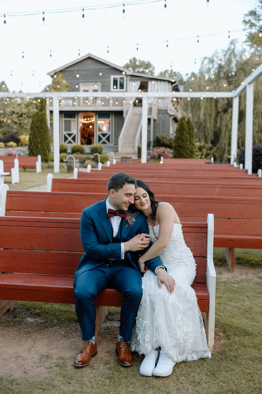 Sweet Outdoor Wedding Photo 