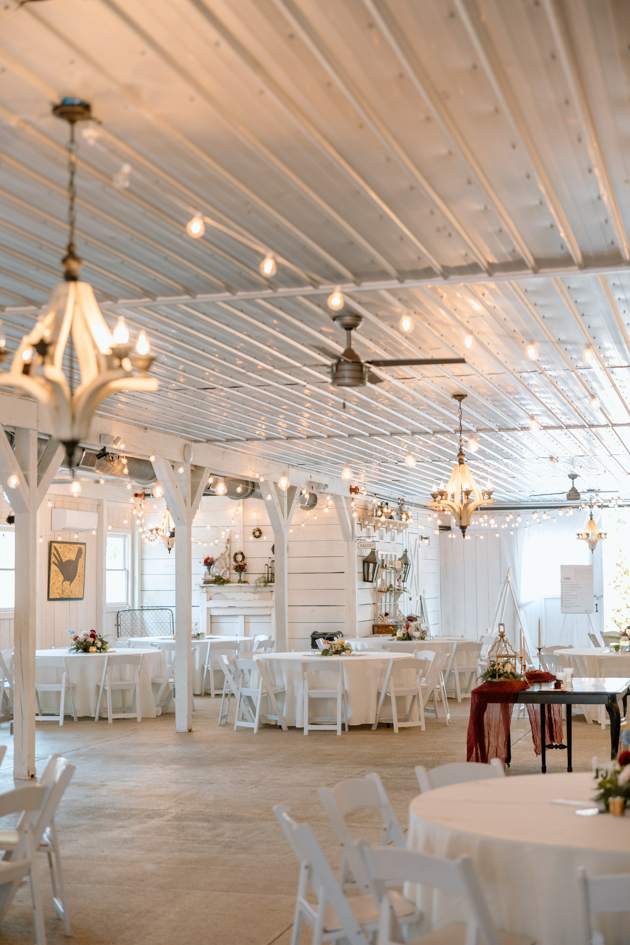 Indoor Barn Wedding Reception Space