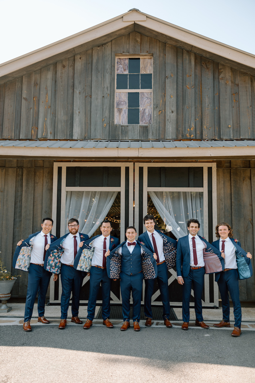 Mismatched Groomsmen Jacket Liners