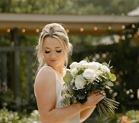 White Rose Summer Wedding Bouquet