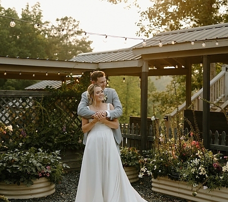 Wedding Couple at Golden Hour