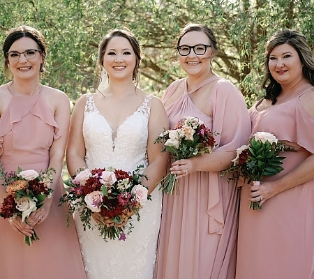 Blush Bridesmaids Dresses