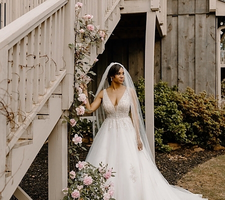 Bride with Roses Photo