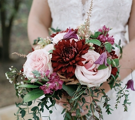 Burgundy and Blush Bouquet