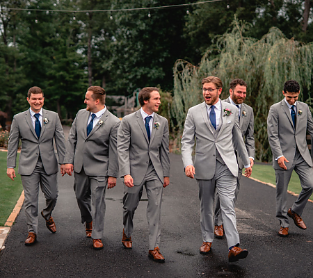 Gray Groomsmen Suits