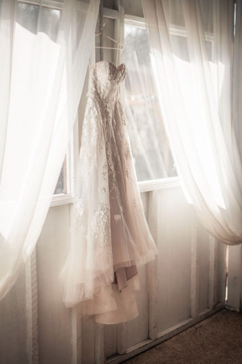 Hanging Wedding Dress Photo