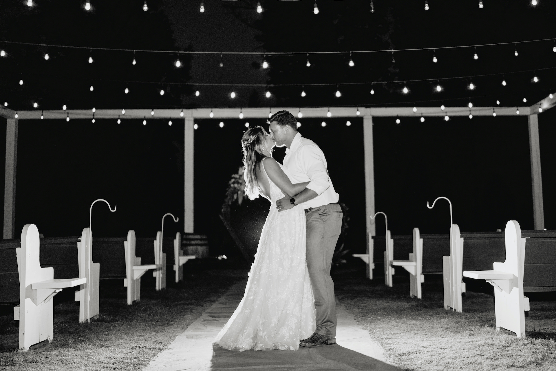 Nighttime Wedding Photos