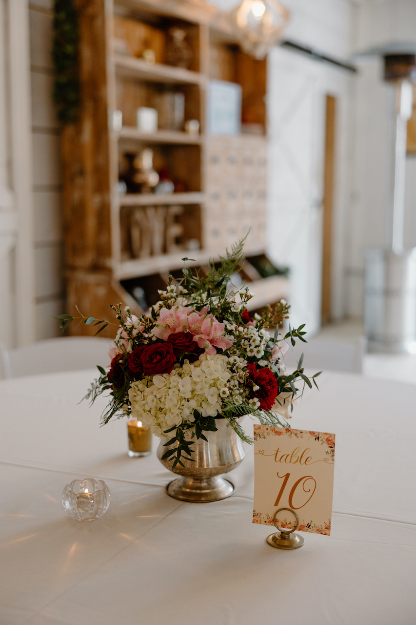 Pink and Red Wedding Flowers