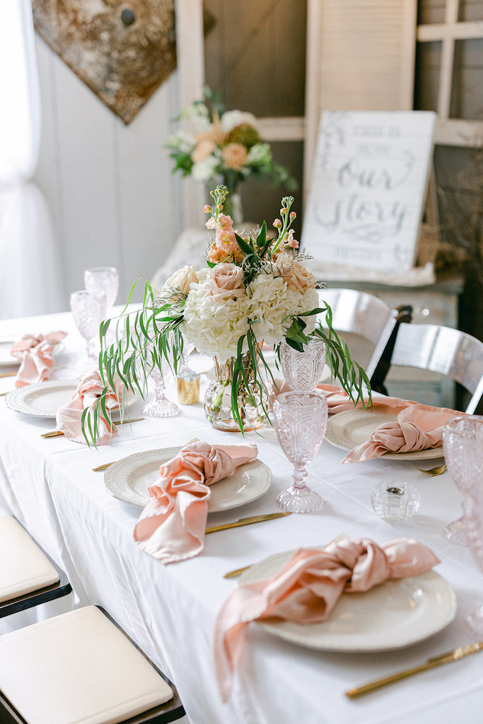 Pink and White Wedding Decor
