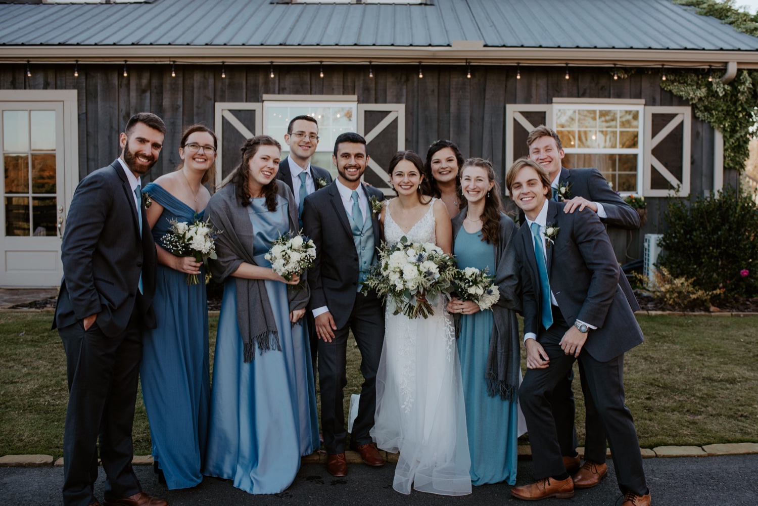 Fall Wedding Party Photos