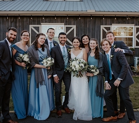 Fall Wedding Party Photos