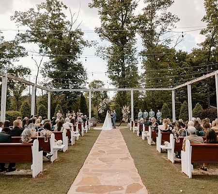 Outdoor Spring Wedding Ceremony