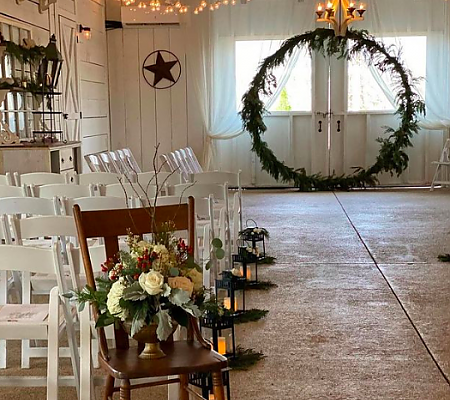 Indoor Winter Wedding at Barn Venue